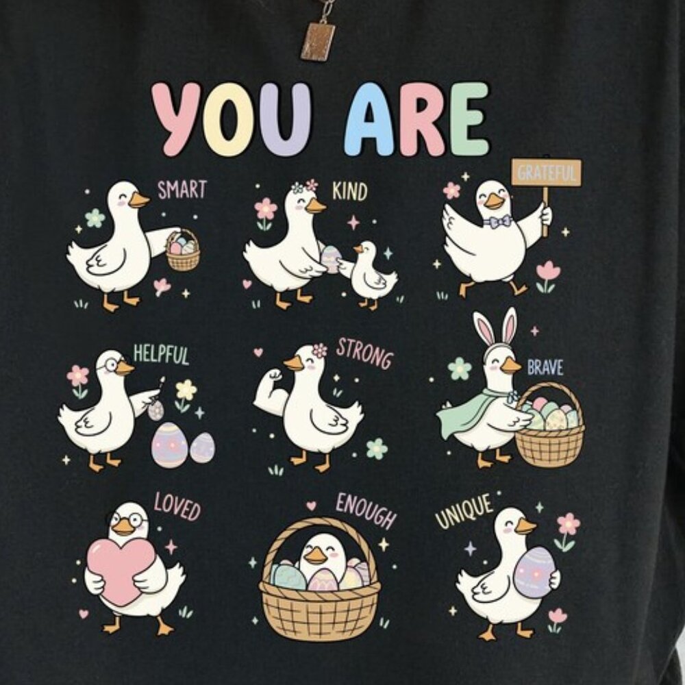 You Are Easter Shirt, Positive Affirmation Goose Shirt, Easter Day Tee - Picture 2 of 4